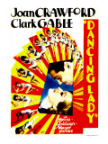 Dancing Lady, Clark Gable, Joan Crawford on Midget Window Card, 1933