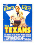 Buy The Texans, Randolph Scott, Joan Bennett on Window Card, 1938 at AllPosters.com