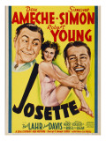 Josette, Robert Young, Simone Simon, Don Ameche on Midget Window Card, 1938