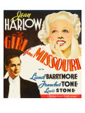 Girl from Missouri, Franchot Tone, Jean Harlow on Window Card, 1934