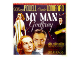 My Man Godfrey, Carole Lombard, William Powell on Jumbo Window Card, 1936