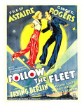 Follow the Fleet, Ginger Rogers, Fred Astaire on Window Card, 1936