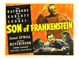 Son of Frankenstein, Boris Karloff, Boris Karloff, Basil Rathbone, Bela Lugosi, 1939