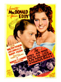 The Girl of the Golden West, Nelson Eddy, Jeanette Macdonald on Midget Window Card, 1938