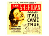 It All Came True, Ann Sheridan on Window Card, 1940