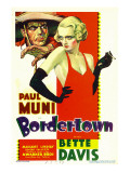 Bordertown, Paul Muni, Bette Davis on Midget Window Card, 1935