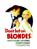 Don'T Bet on Blondes, Warren William, Claire Dodd on Midget Window Card, 1935