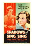 Shadows of Sing Sing, Bruce Cabot, Mary Brian on Midget Window Card, 1933