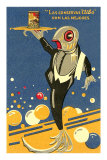 Fish-Waiter Serving Salmon