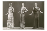 Buy Three Twenties Mannequins in Long Dresses at AllPosters.com
