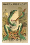 Happy Birthday, Frog with Banjo
