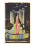 Night, Memorial Fountain, Atlanta, Georgia
