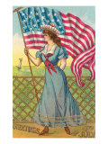 4th of July, Lady with Flag