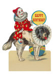 Happy Birthday, Clown on St. Bernard