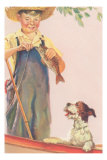 Huck Finn Removing Hook from Fish