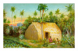 Buy Grass Hut, Hawaii at AllPosters.com