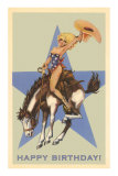 Happy Birthday, Cowgirl on Bronco