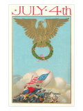 4th of July, Eagle Holding Wreath, Battle