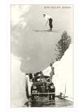 Sun Valley, Idaho, Ski Jumper Over Car