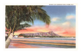 Sunset on Diamond Head, Honolulu, Hawaii