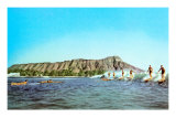 Buy Diamond Head, Surfers, Hawaii at AllPosters.com