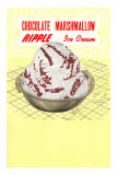 Buy Chocolate Marshmallow Ripple Ice Cream at AllPosters.com