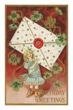 Birthday Greetings, Victorian Girl
