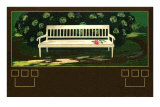 Buy Bench with Solitary Rose at AllPosters.com