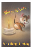 Warm Wishes for a Happy Birthday, Mouse and Candle
