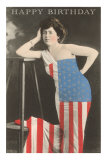 Happy Birthday, Lady Dressed in Flag