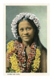 Buy Hawaiian Girl with Leis at AllPosters.com