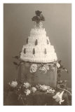 Buy Black and White Photo of Wedding Cake at AllPosters.com