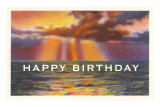 Happy Birthday, Sunset over Water