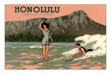 Buy Surf Riders, Honolulu, Hawaii, Graphics at AllPosters.com