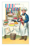 Buy Boy with Various Desserts, Illustration at AllPosters.com