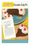 Buy Recipe for Chocolate Fudge Pie at AllPosters.com