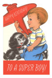 Buy Happy Birthday To a Super Boy, Plane and Puppy at AllPosters.com