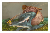 Buy Basket of Speckled Beauties, Rod and Creel at AllPosters.com