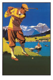 Buy Golfer in Plus-Fours in Mountains at AllPosters.com