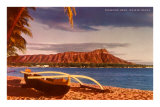 Outrigger on Beach by Diamond Head, Hawaii
