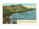 Waikiki and Diamond Head, Hawaii