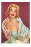 Fifties Blonde in Formal and Fur