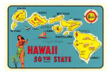 Map of Hawaiian Islands