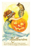 Halloween, Girl with Mirror