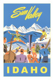 Buy Sun Valley, Idaho, Graphic of Winter Resort Activities at AllPosters.com