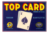 Top Card, Orange Crate Label Poker Poster