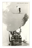 Sun Valley, Idaho, Ski Jumper Over Car