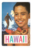 Buy Hawaii, Surfer and Diving Boy at AllPosters.com