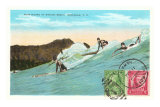 Surf Riding at Waikiki, Hawaii