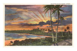 Sunset, Kalapana Black Sands, Hawaii